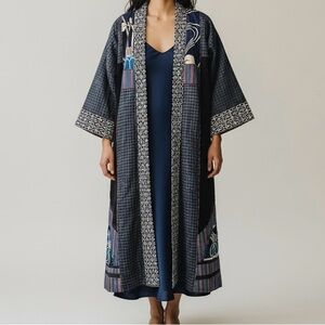 Long Line Quilted Kimono Style Midi length Jacket Women X-Small to Small